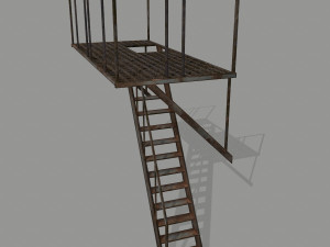 fire escape 3D मॉडल