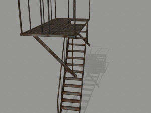 fire escape 3D मॉडल