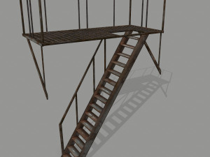 fire escape 3D मॉडल