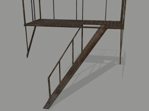 fire escape 3D मॉडल
