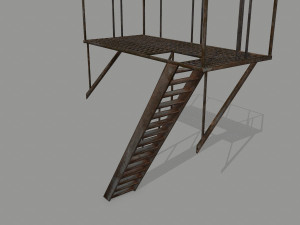 fire escape 3D मॉडल