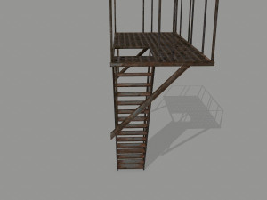 fire escape 3D मॉडल