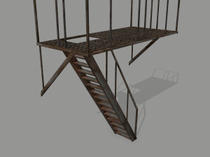 fire escape 3D मॉडल
