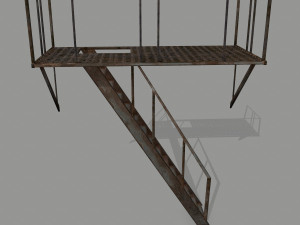 fire escape 3D मॉडल
