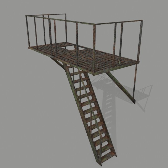fire escape 3D मॉडल .c4d .max .obj .3ds .fbx .stl .blend 