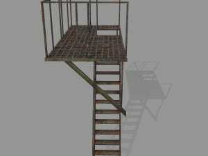 fire escape 3D मॉडल