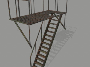 fire escape 3D मॉडल