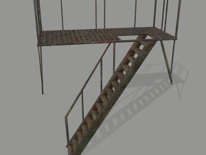 fire escape 3D मॉडल