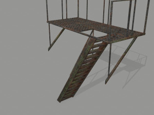 fire escape 3D मॉडल