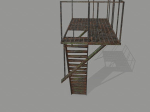 fire escape 3D मॉडल