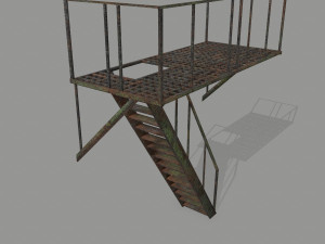 fire escape 3D मॉडल