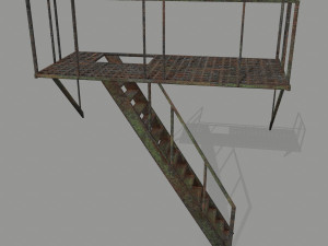 fire escape 3D मॉडल