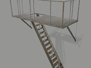 fire escape 3D मॉडल