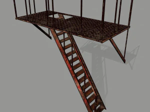 escada de inc&ecirc;ndio Modelo 3D