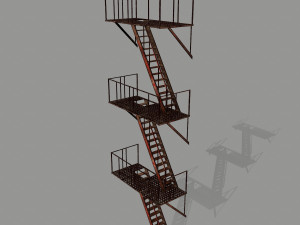 fire escape Model 3D