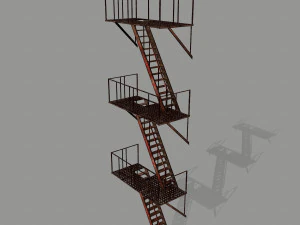 fire escape 3D Model