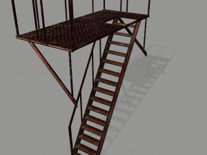 fire escape Model 3D