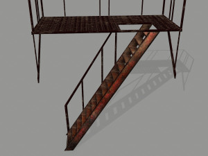 fire escape Model 3D