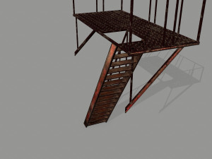 fire escape Model 3D