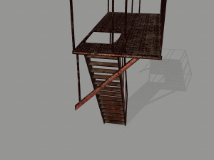 fire escape Model 3D