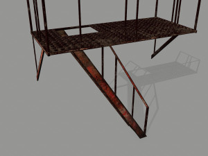 fire escape Model 3D