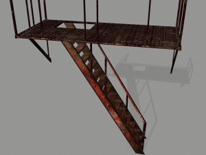 fire escape Model 3D