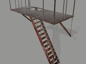 fire escape Model 3D