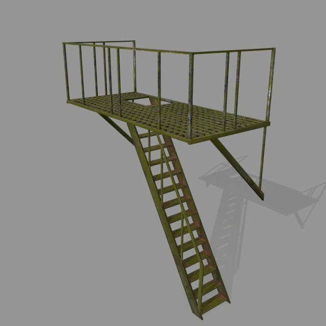 fire escape 3D मॉडल .c4d .max .obj .3ds .fbx .stl .blend 