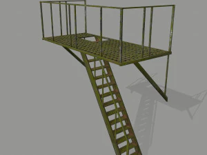 escalera de incendios Modelo 3D