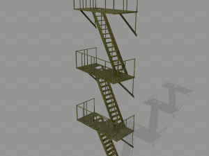 fire escape 3D मॉडल