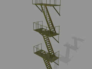 fire escape 3D Model