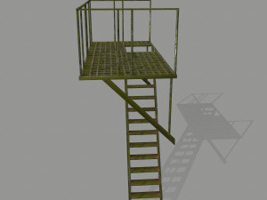 fire escape 3D मॉडल