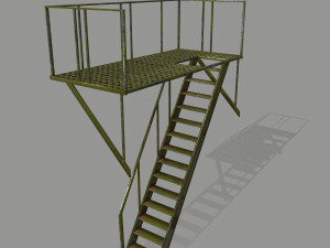 fire escape 3D मॉडल