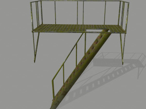 fire escape 3D मॉडल