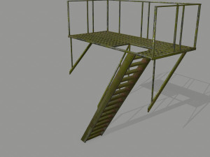 fire escape 3D मॉडल
