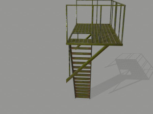 fire escape 3D मॉडल