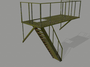 fire escape 3D मॉडल