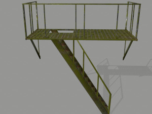 fire escape 3D मॉडल