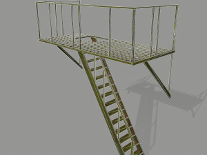 fire escape 3D मॉडल