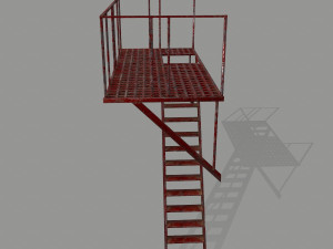 fire escape 3D मॉडल