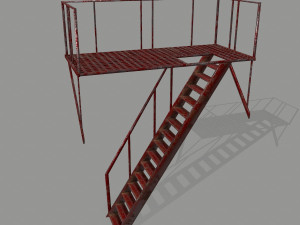 fire escape 3D मॉडल