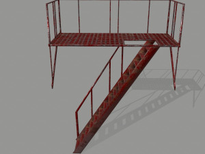 fire escape 3D मॉडल