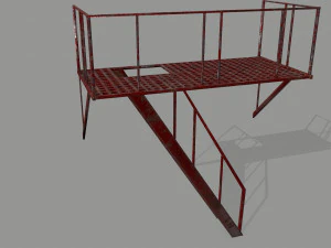 fire escape 3D Model