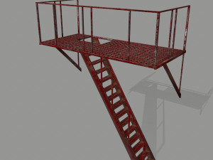 fire escape 3D मॉडल