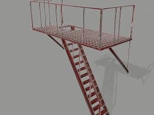 fire escape 3D Model