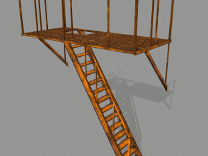 fire escape 3D Model