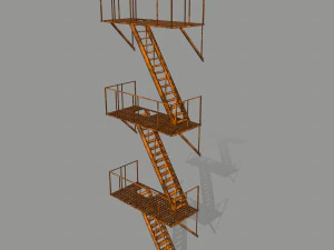 fire escape 3D Model