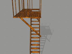 fire escape 3D मॉडल