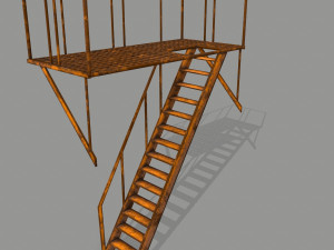 fire escape 3D मॉडल