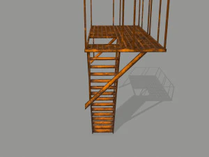 fire escape 3D Model